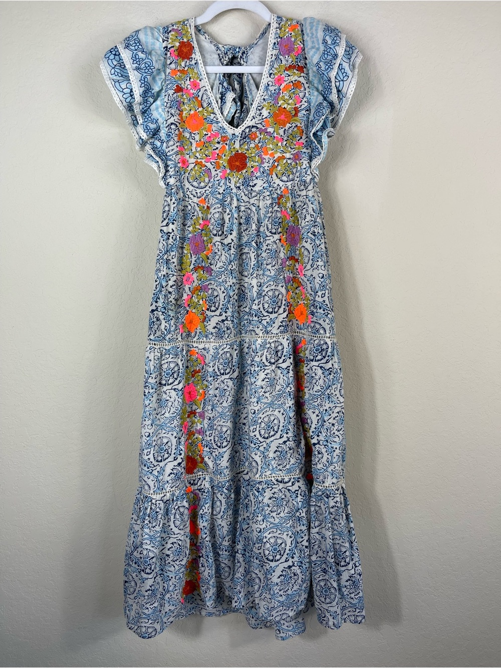 Love The Label Embroidered Midi Maxi Floral Dress Size XS - Picture 2 of 8